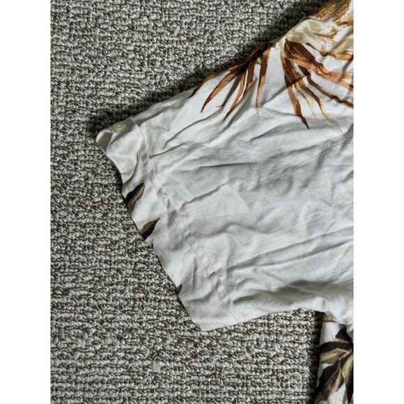 Cubavera Men's White Tropical Rayon Short Sleeve Button Down Shirt Size XL - Picture 5 of 7